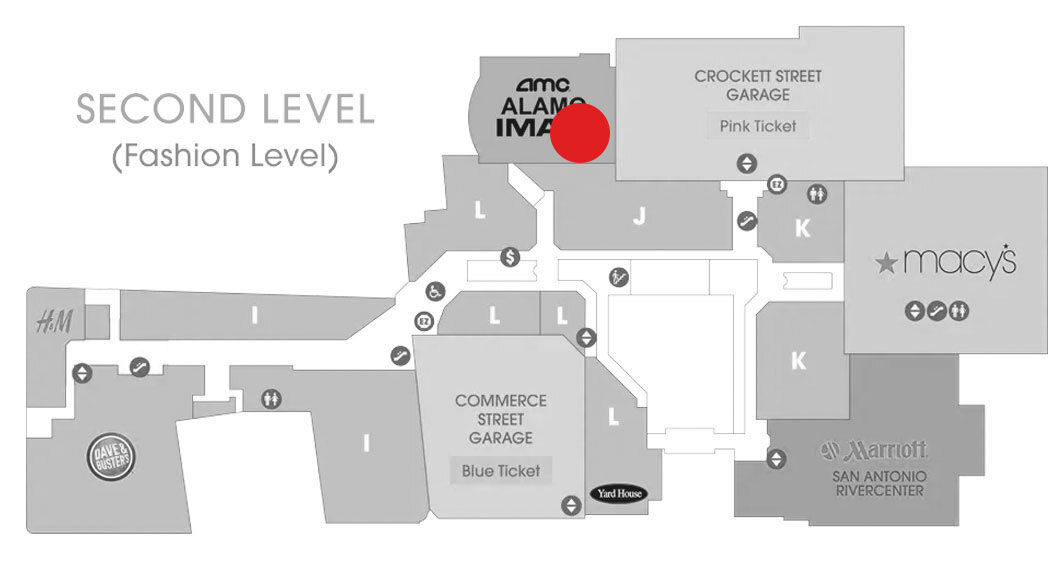 Rivercenter mall map for AMC theater