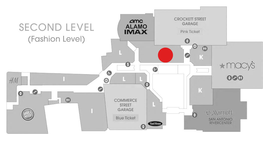 Rivercenter Mall Map for Buckle