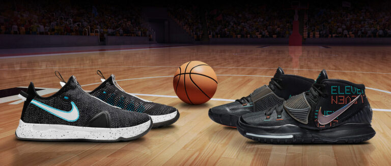 Nike Shoes on basketball court