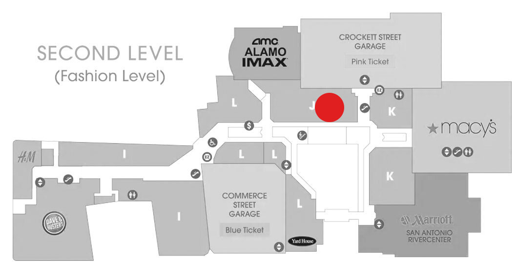 Rivercenter Mall map for footlocker