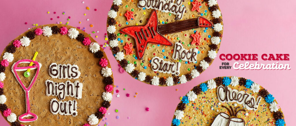 Great American Cookies cookie cake ad