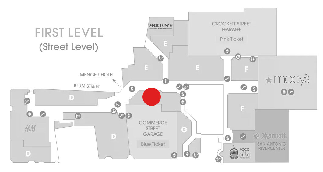 Rivercenter Mall Map for Gamestop