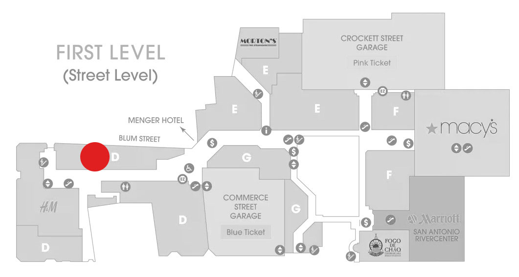 Rivercenter Mall Map for It'sugar