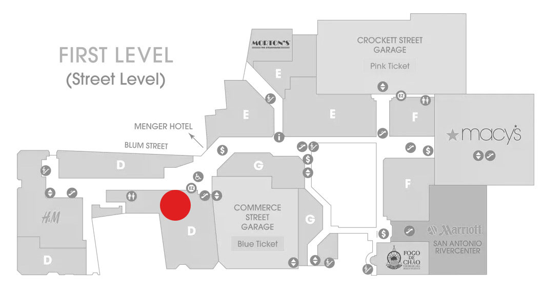 Rivercenter mall map for legoland discovery