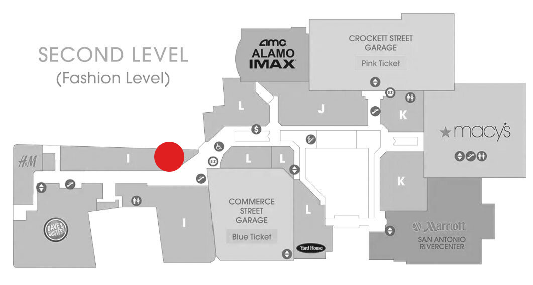 Rivercenter mall map for time out liquor store