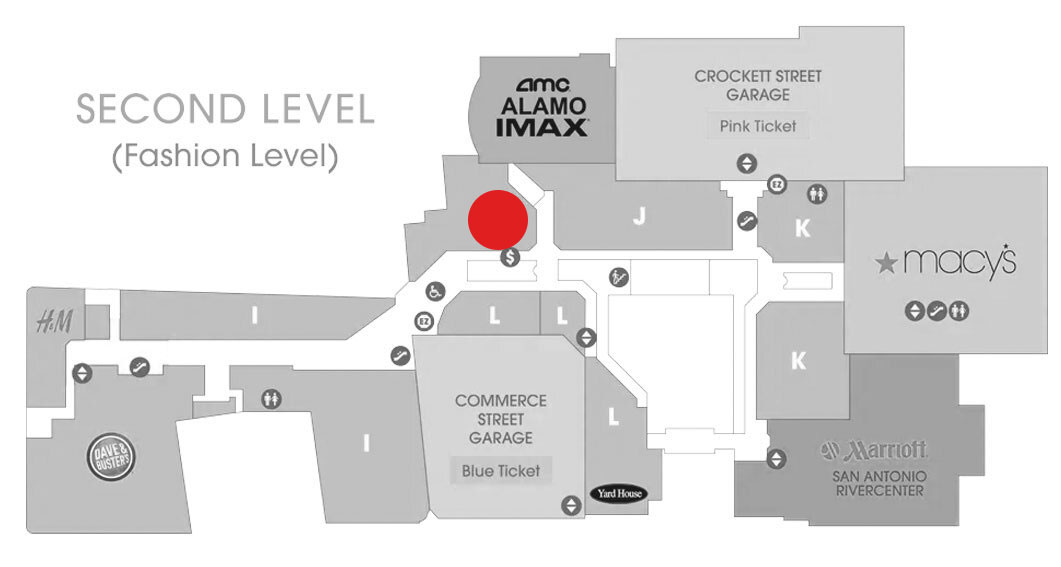 rivercenter mall map for Zumiez