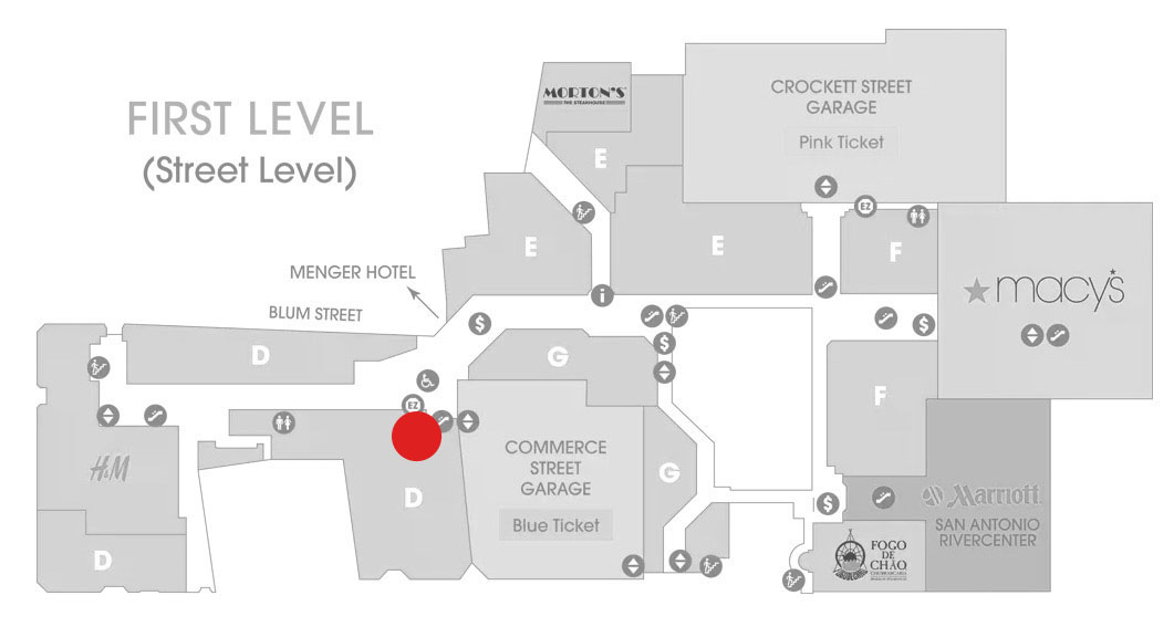 Rivercenter mall map