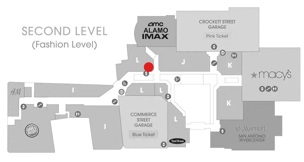 Rivercenter mall map