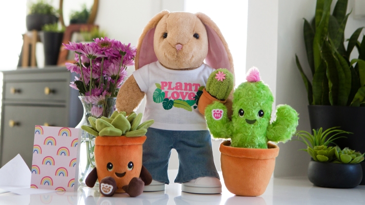 stuffed animal and plant plushy
