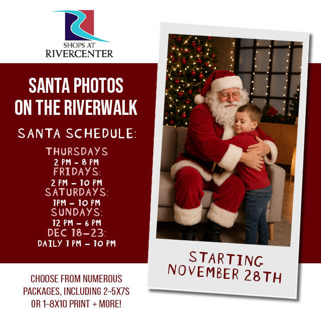 Santa Photos on The Riverwalk